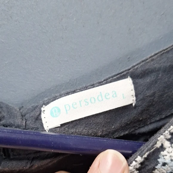 Gray Boxy Blouse with Embellished Short Sleeves - Picture 2 of 5